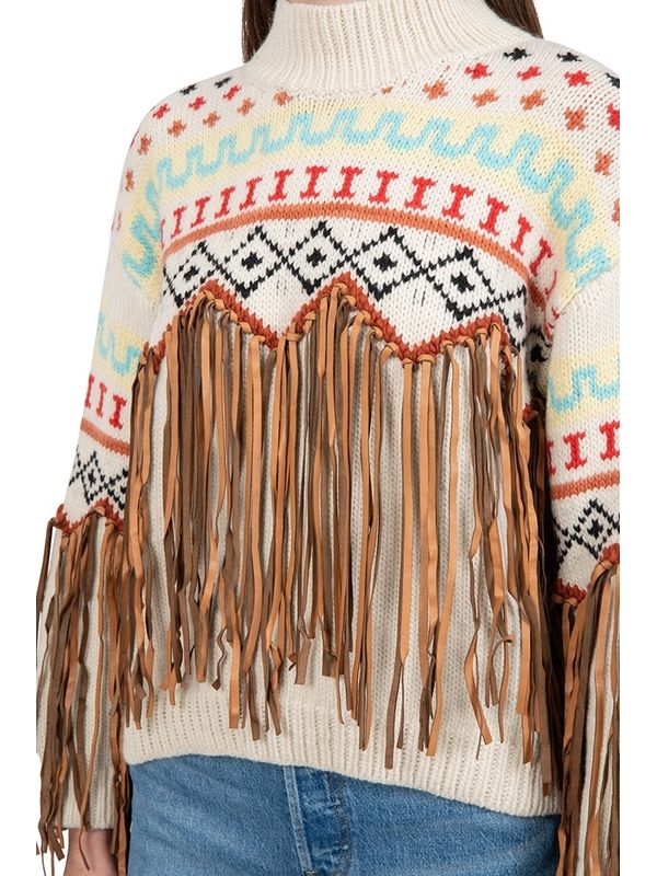 Sacha Fringe Wool Knit