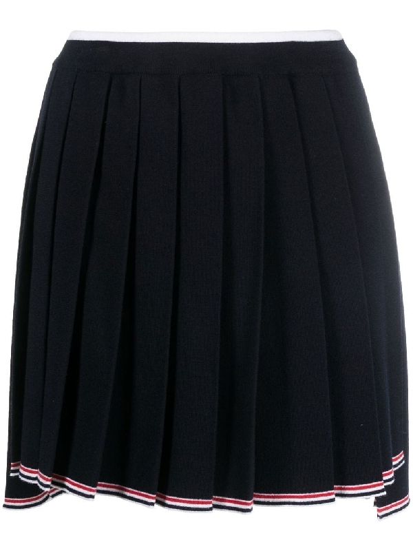 Rwb Wool Blend Pleated Skirt