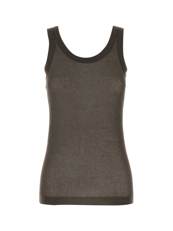 Crewneck Ribbed Tank Top