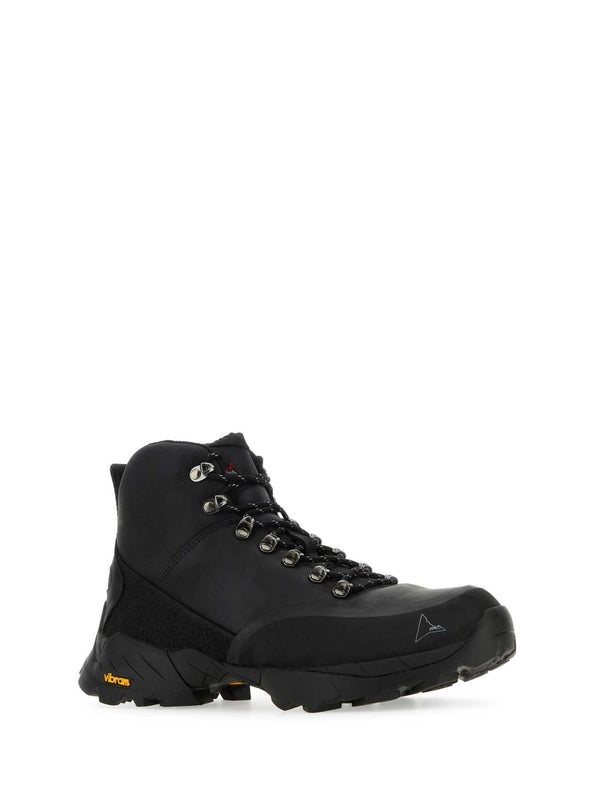 Roa Black Lace-Up Boots