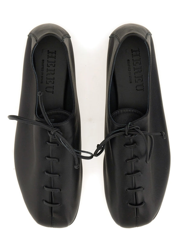 Black Calfskin Lace-Up Shoes