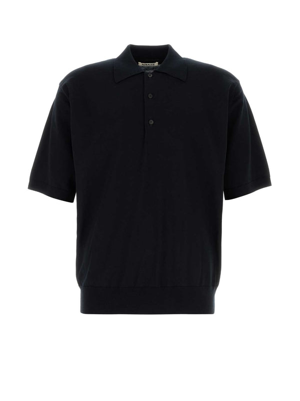 Auralee Navy Polo Shirts
