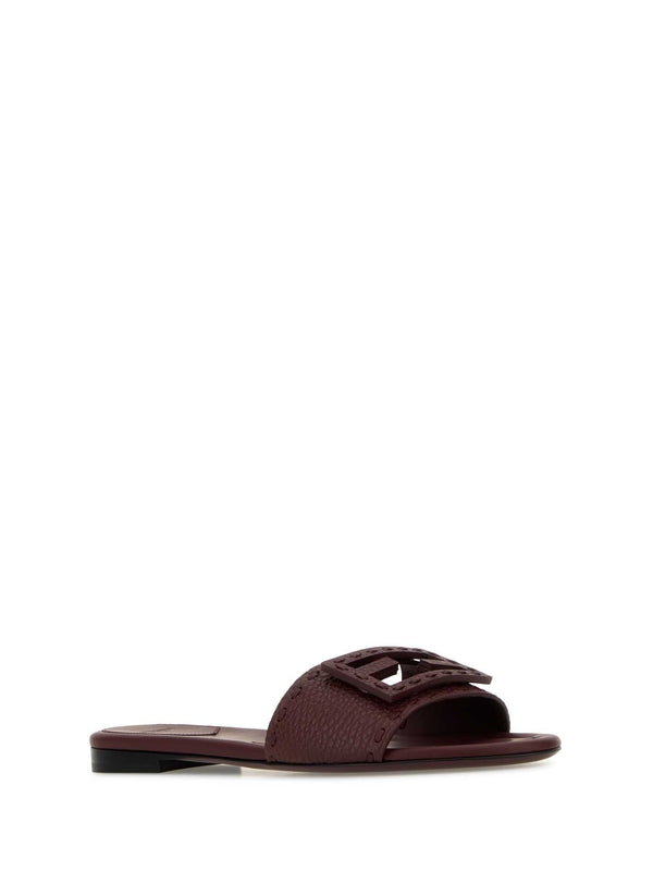 Fendi Burgundy Slides