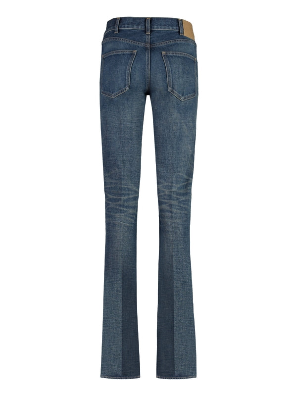 Flare Cotton Denim Pants