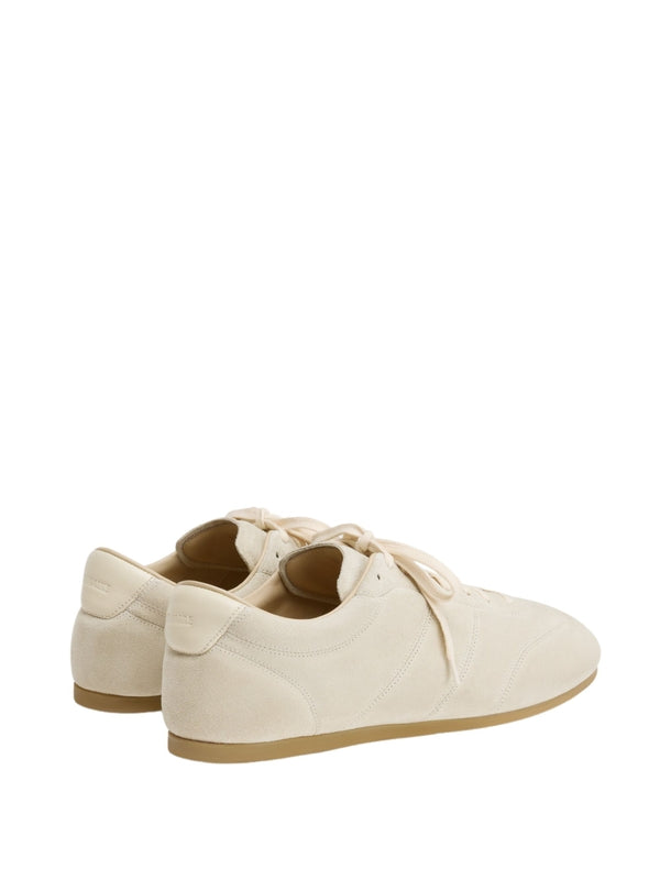 Beige Leather Sneakers