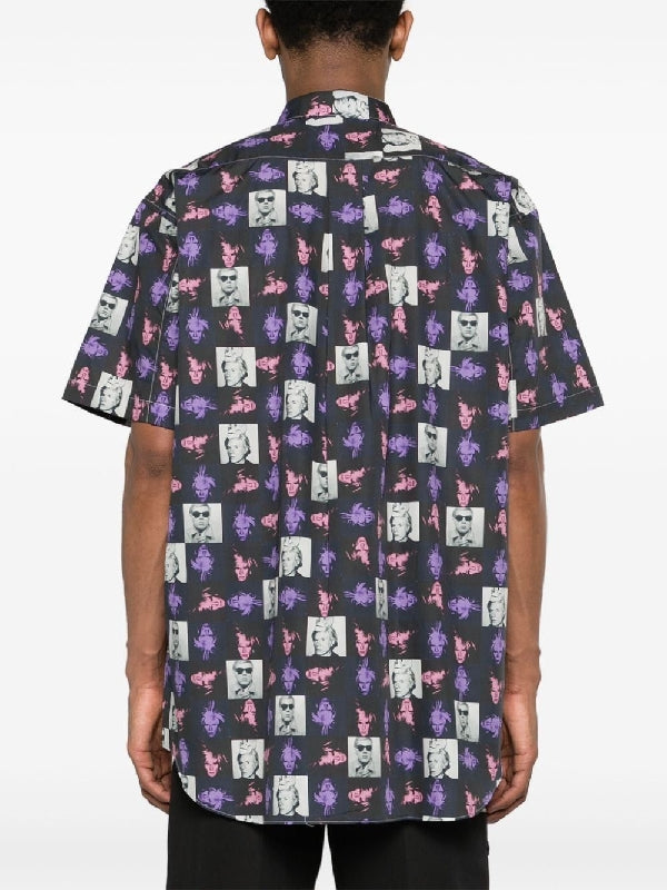 Allover Graphic Printed Short Sleeve
  Shirt