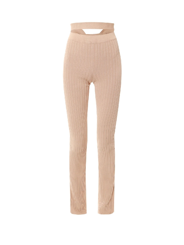 Waist Strap Knit Pants