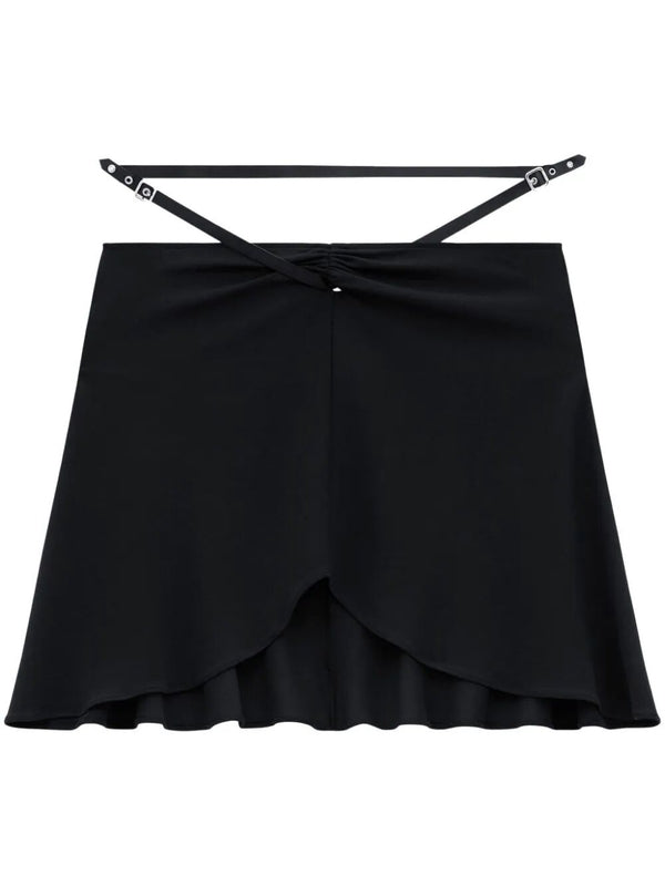 Strap Detail Drape Skirt