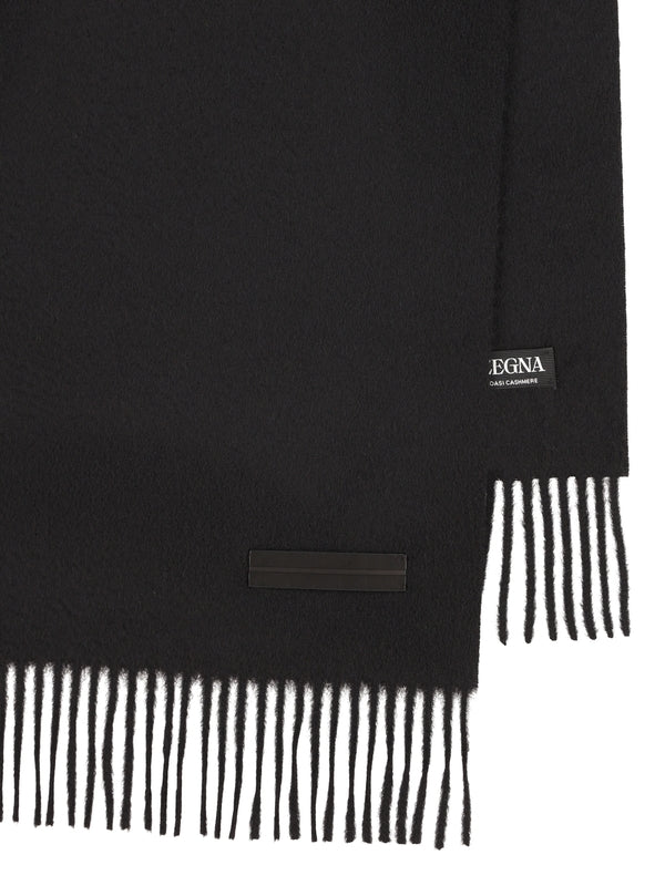 Z Zegna Black Wool Mufflers