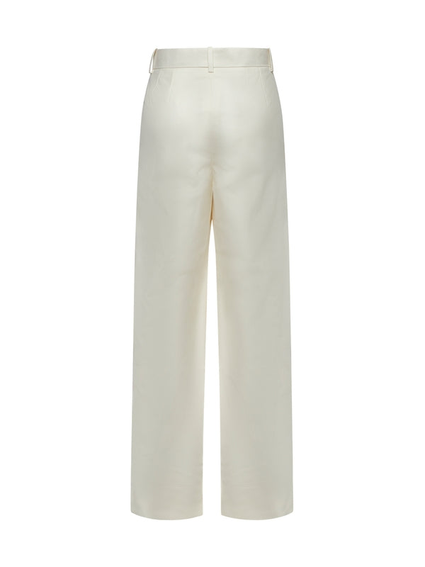 Wide Wool Tailored Pants