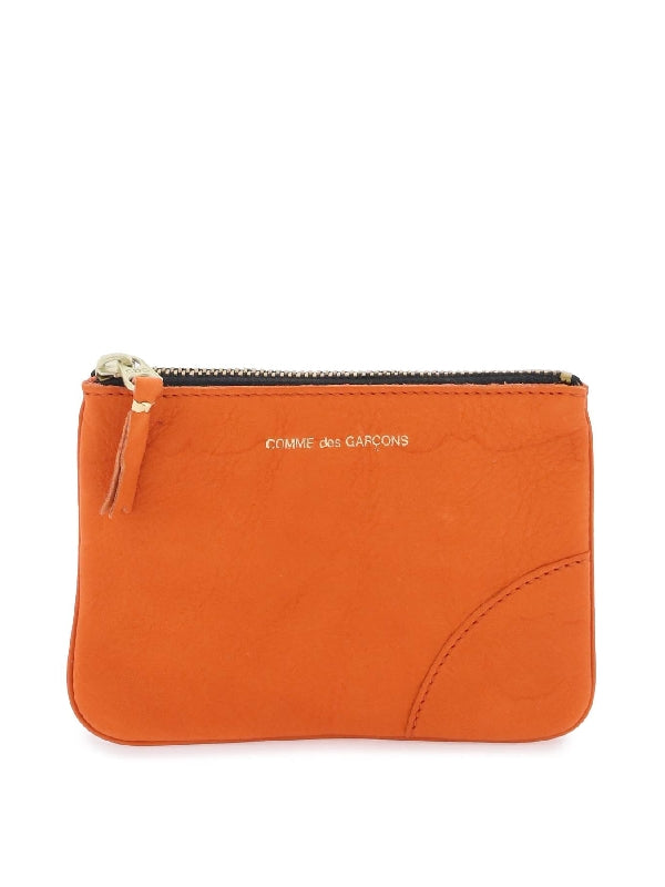 Washed Leather Logo Card Wallet - Jente