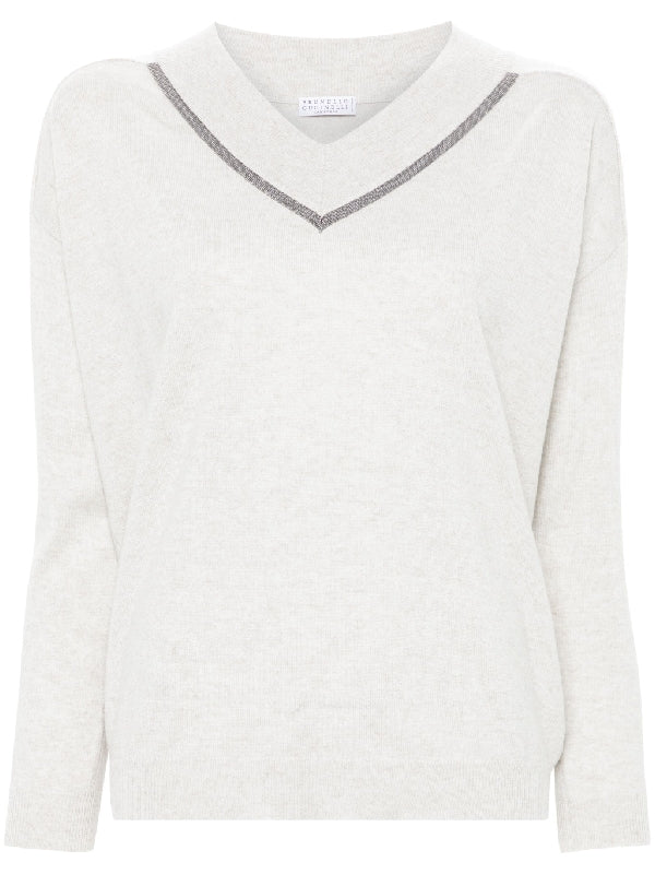 Monili V-Neck Cashmere Knit