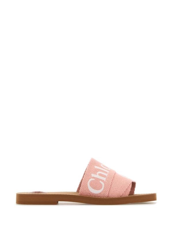 Woody Logo Flat Sandals