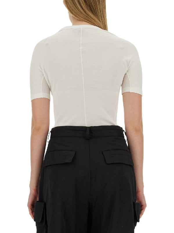 Fitted Cotton Crewneck T-Shirt