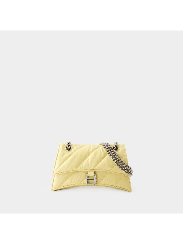 Balenciaga Crush Small Yellow Crossbody & Shoulder Bags