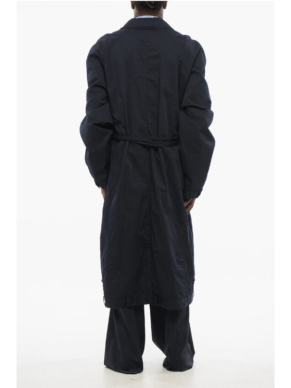 Lined Cotton UNISEX Trench Coat with Hidden Buttoning Coats