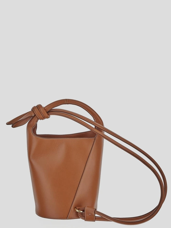 Tourni Logo Leather Bucket Bag