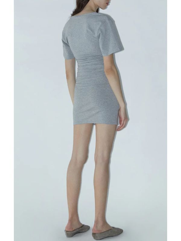 MES V-Neck Short-Sleeve Dress