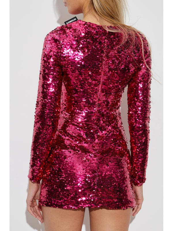 All-Over
  Sequin Decor Mini Dress