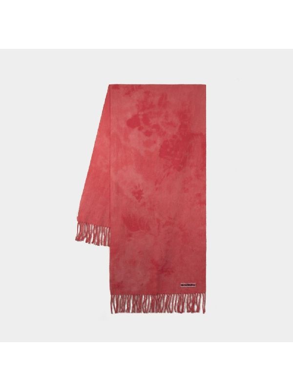 Tie-Dye Fringe Wool Muffler