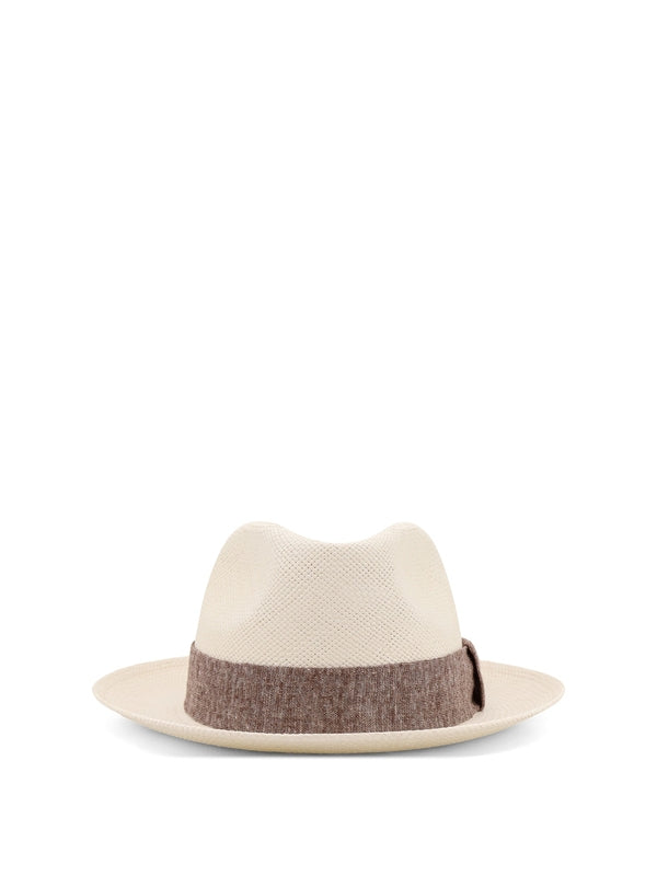 Logo Band Straw Fedora