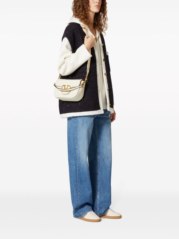 Alltime V Logo Leather Tote Bag