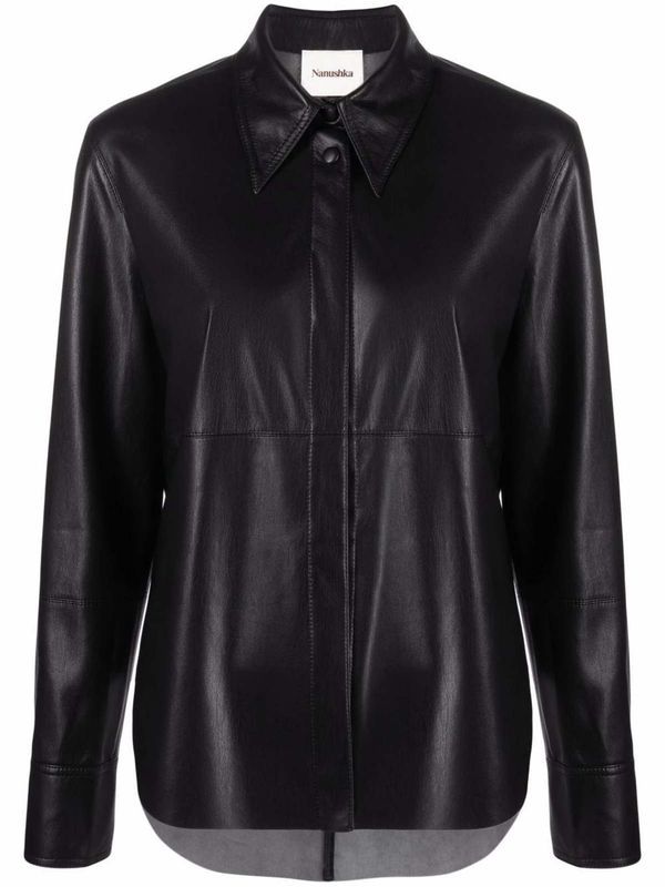 Naum Faux Leather Shirt