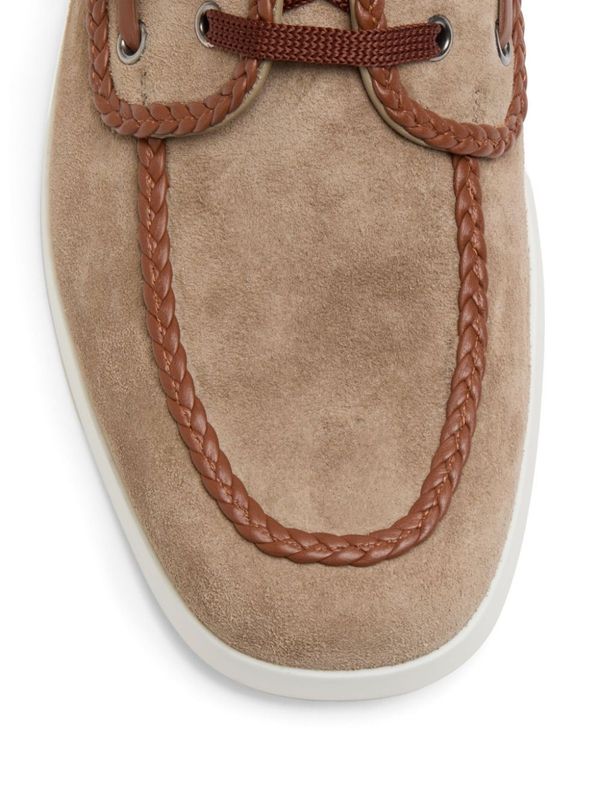 V Logo
  Decorated Suede Boat Shoes