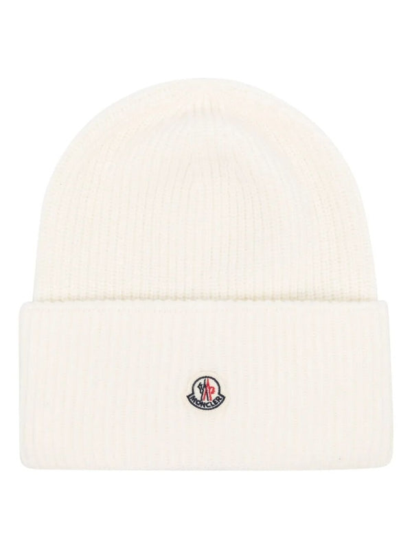 Moncler White Beanie