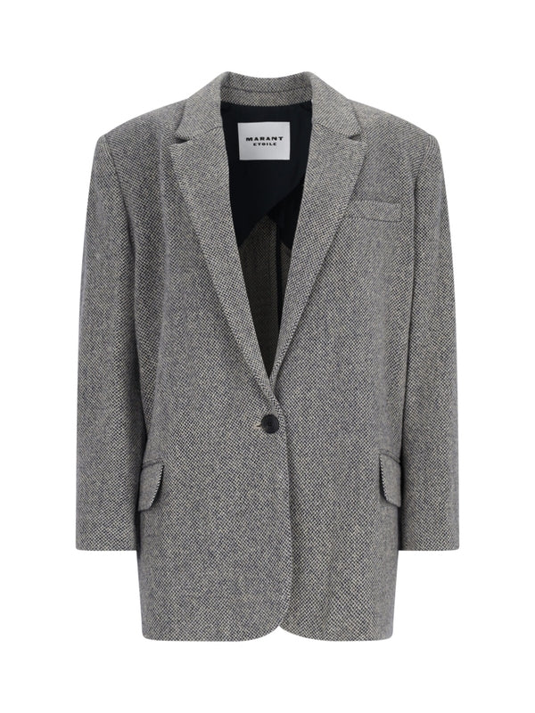 Wool Blend Single Blazer