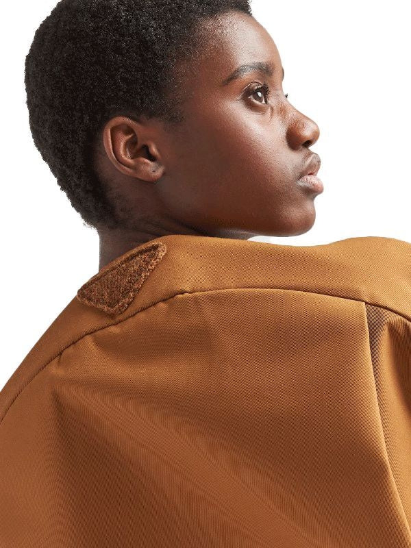 Back Triangle Logo Collarless Wrinkle Gabardine Jacket
