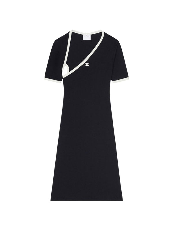 Slash Contrast Dress