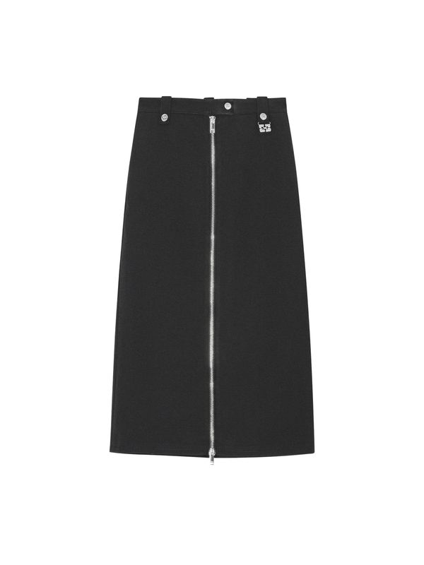 Metal Logo Poly Zipup Skirt