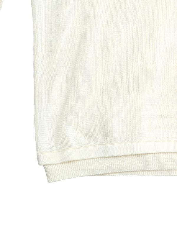 Logo Stitch Silk Knit Top