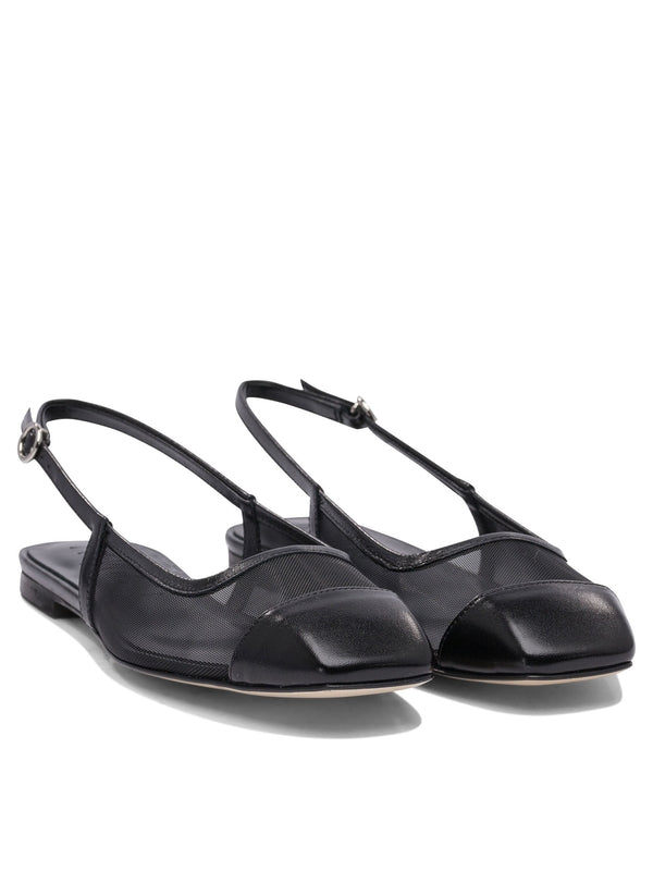 Geraldine Leather Slingback Flat Shoes