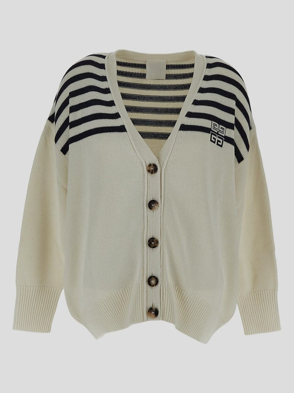 4g Logo Stripe Cardigan