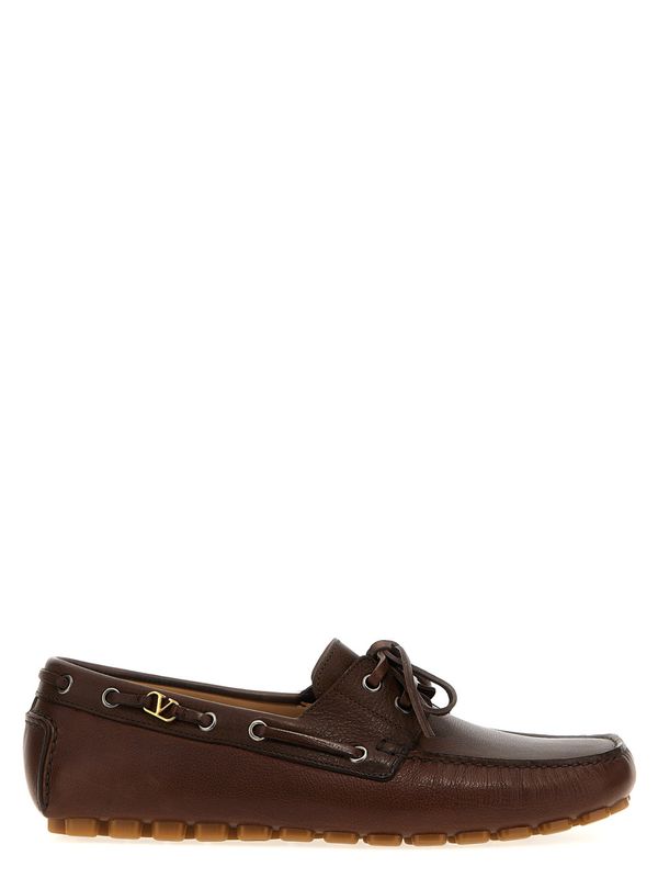 Valentino Brown Boat Shoes