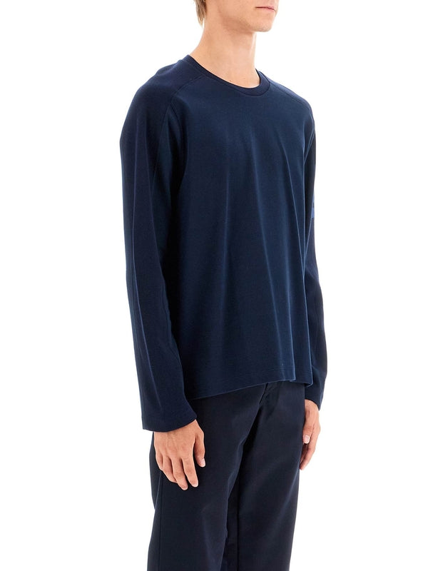 4-bar Cotton Long-sleeve Top