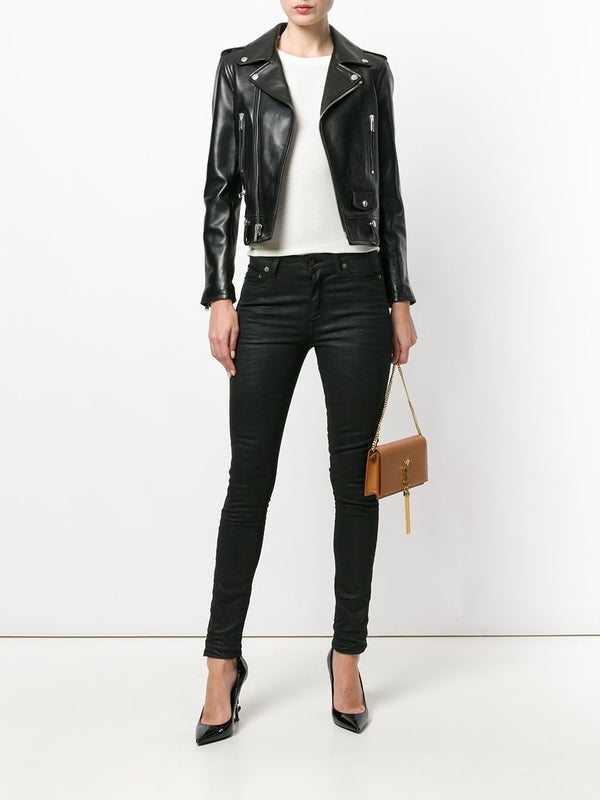 Black Leather Biker Jacket