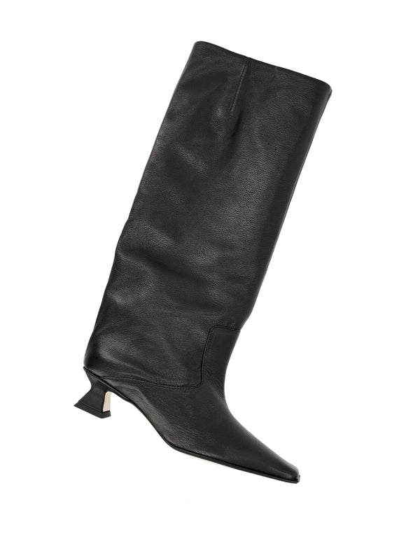 Mista Black Mid-Calf Boots