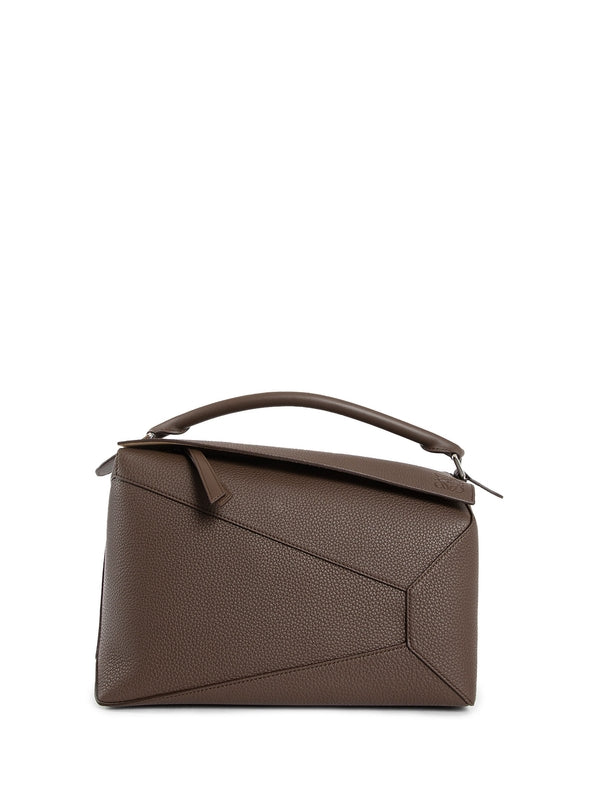 Puzzle Leather Large Tote Bag