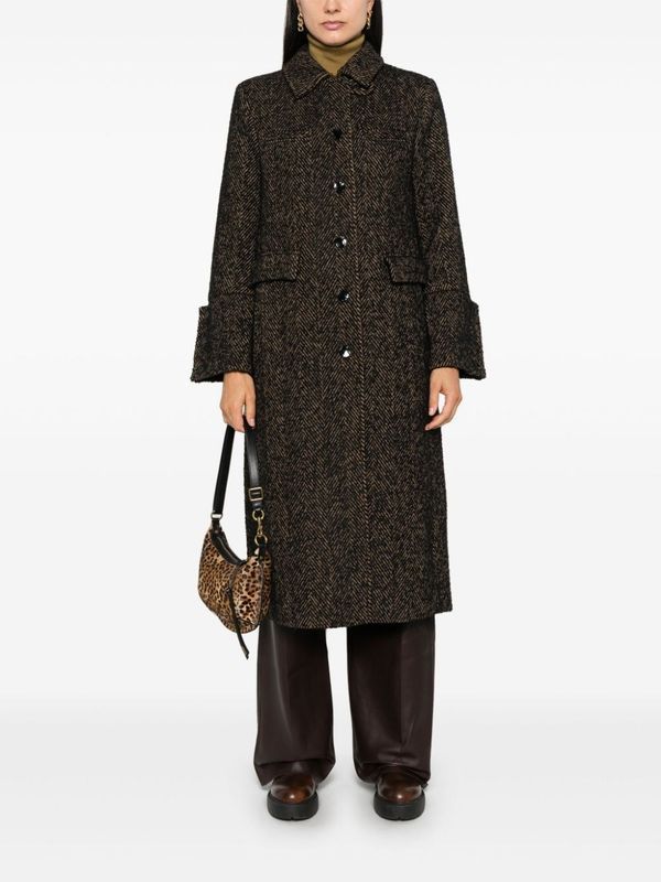 Brown Wool Blend Coat