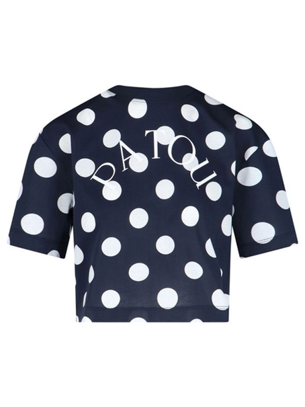 Logo Detail Dot Cotton Short-Sleeve T-Shirt