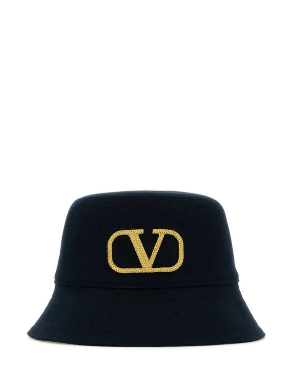 V Logo Decoration Bucket Hat