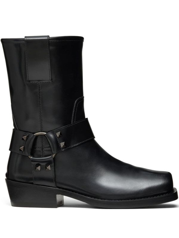 Garavani
  Harness Leather Mid Boots