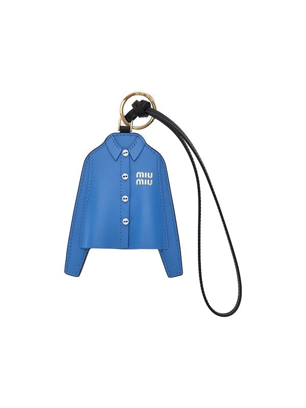 Logo Leather Shirt Keyring