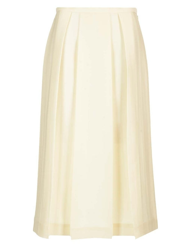 Twin Flower Shape Wool Skirt