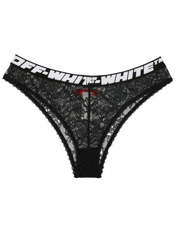 Logo Sheer Lace Panties