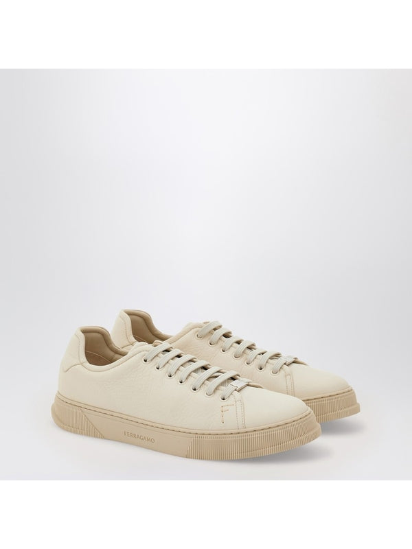 Ferragamo Beige Low Top Sneakers