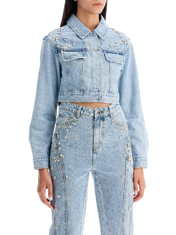 Crystal-embellished Denim Jacket - Jente